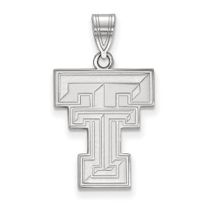 Black Bow Jewelry 10k White Gold Texas Tech Red Raiders NCAA Large Pendant - 1 of 3