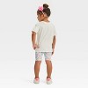 Toddler Girls' SmileyWorld 2pc Short Sleeve T-Shirt and Biker Shorts Set - White - 2 of 4