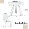 NicBex 5 PCS/7 PCS Dining Table Set,Round Dining Table with Sintered Stone Tabletop and 4/6 PU Chairs for Kitchen/Apartment - 3 of 4