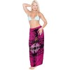 LA LEELA Women's Beachwear Summer Beach Wrap Bikini Wraps Sarong Swimwear Swim Cover Up Skirt Swimsuit Pareo Coverups for Women One Size Pink,Tie Dye - 2 of 4