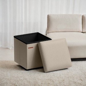 SONGMICS Storage Ottoman Bench Leather Ottoman with Storage - 1 of 4