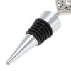 Unique Bargains Bottle Stoppers Patterned Heart Zinc Alloy PTR Black Silver Tone 1 Pc - 3 of 3