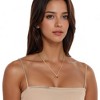 Anna-Kaci Women's Heart-Shaped Pendant Necklace with Chain- Gold - 4 of 4