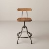 2pk Industrial Wood & Steel Adjustable Counter Stools - Aged Oak/Black - Hearth & Hand™ with Magnolia - 3 of 4