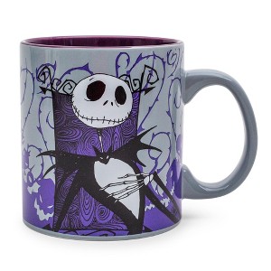 Silver Buffalo Disney The Nightmare Before Christmas Jack Skellington Purple Ceramic Mug - 1 of 4