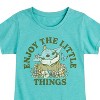 Girls' - The Mandalorian - Enjoy The Little Things Fitted Short Sleeve Graphic T-Shirt - 2 of 4