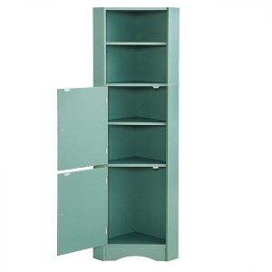 NicBex 61.02 Inch Corner Storage Cabinet,Tall Bathroom Storage Cabinet with Open Shelves and Doors for Living Room,Office - 1 of 4