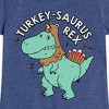 Girls' - Instant Message - Turkeysaurus Rex Fitted Short Sleeve Graphic T-Shirt - 2 of 4