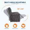Corduroy Recliner Chair, Manual Recliner Sofa with Handle, Pillow Top Arms, Thick Padding - 3 of 4