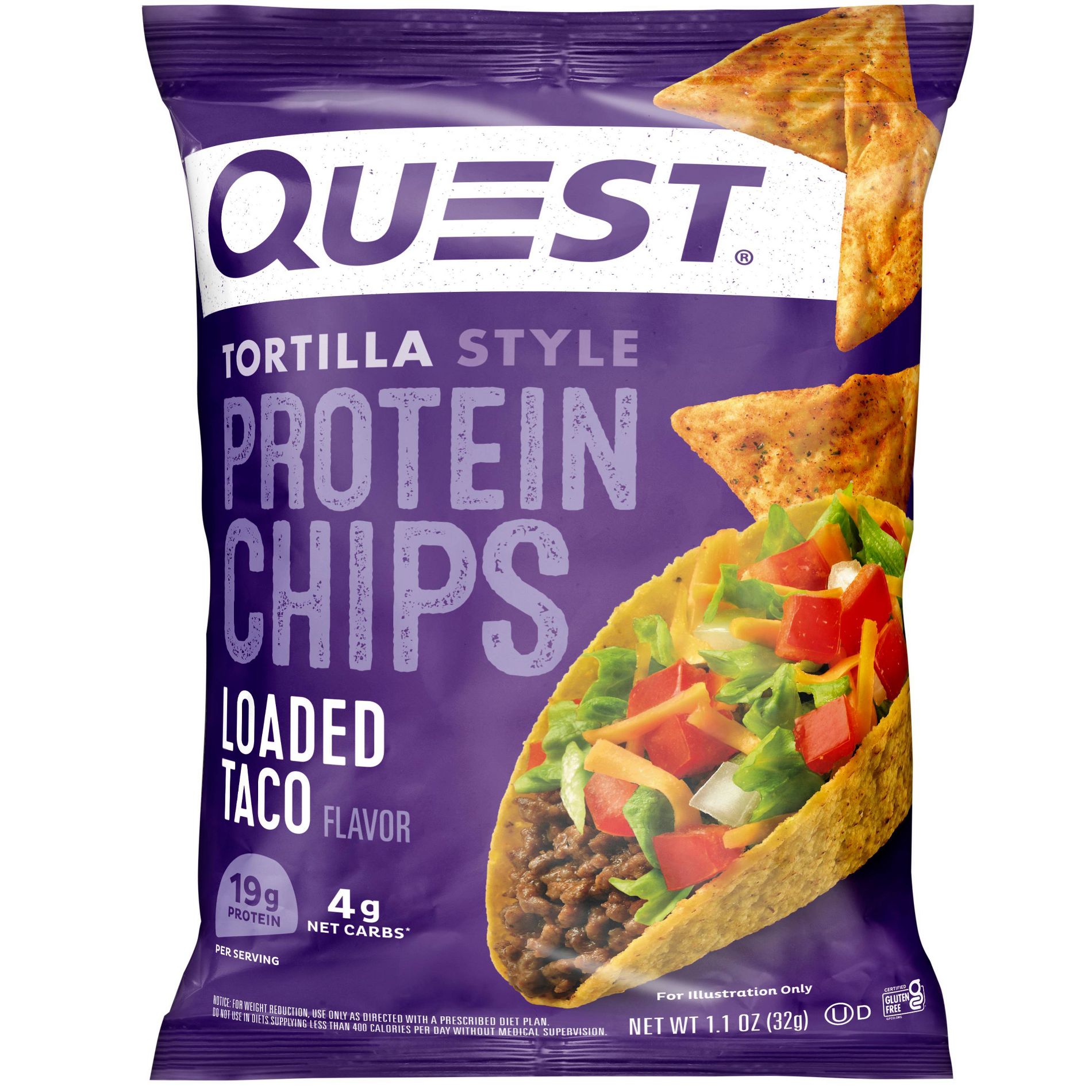 Quest Nutrition Protein Chips - Loaded Taco - 1.1oz