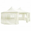 vidaXL Octagonal Party Tent - Durable and Water-Repellent Barbecue Shelter, Outdoor Canopy with Detachable Side Panels in Cream - 3 of 4