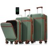 20"&24"&28" Carry-On/Checked Suitcase ABS Hard Shell Luggage with USB Port, Spinner Wheels&TSA Lock - ModernLuxe - 2 of 4