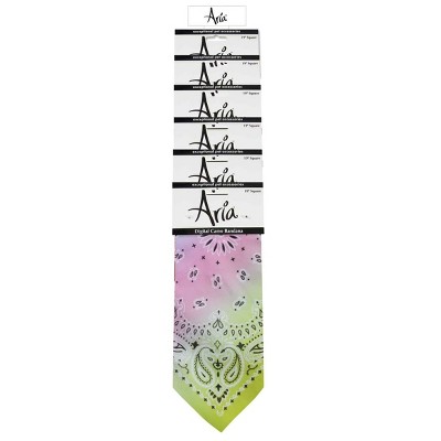 Aria Paisley Bandanas Clip Strip 6 pieces