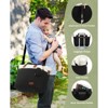 Diaper Bag, Large Baby Tote with Changing Pad and First Aid Bag, Black/Beige/Brown - 3 of 4