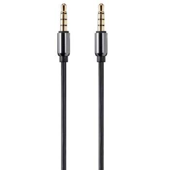 Monoprice Audio Cable - 10 Feet - Black | Auxiliary 3.5mm TRRS Audio & Microphone Cable - Slim, Durable, Gold plated for smartphone, mp3 player,