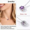 Sparkling Birthstone Necklaces for Women, Heart/Round/Teardrop/Square Crystal Solitaire Diamond Necklace, Birthday/Anniversary - 4 of 4