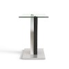 Niessa Contemporary Sofa Table White/Dark Gray/Chrome - HOMES: Inside + Out - 4 of 4