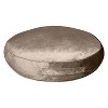 24" Oversized Panne Velvet Round Floor Pillow - Edie@Home - 2 of 4