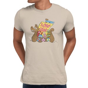 Yo Gabba Gabba Mens Dragon Ship Group Photo T-Shirt - Sand - XXX