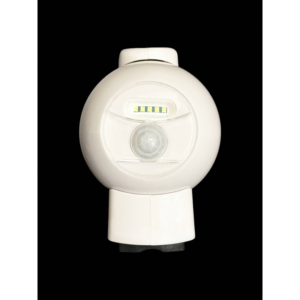 Maxsa Innovations Battery Powered Motion Activated Outdoor Light White: Weather-Resistant, 4 LED Bulbs, Plastic Body