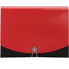 Smead Poly Expanding File, 6 Dividers, Flap and Cord Closure, Letter Size, Wave Pattern Red/Black (70884) - 3 of 4