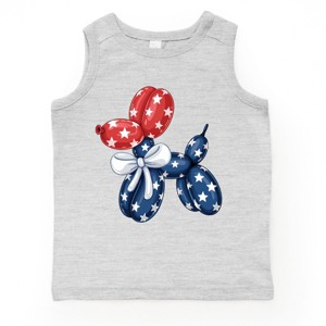The Juniper Shop 4th Of July Balloon Dog Toddler Tank - 1 of 4