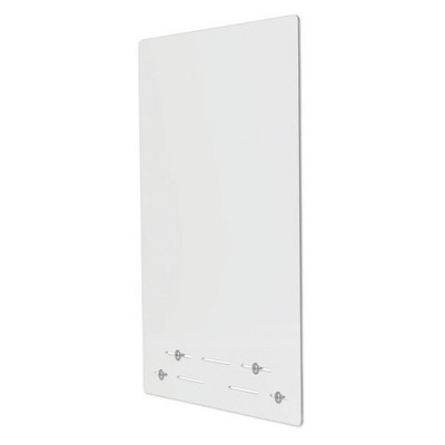deflecto Mounting Safety Barrier with Full Shield, 23.75" x 31.75", Polycarbonate, Clear, 2/Carton