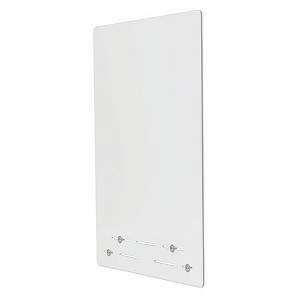 deflecto Mounting Safety Barrier with Full Shield, 23.75" x 31.75", Polycarbonate, Clear, 2/Carton - 1 of 2
