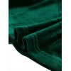 INSPIRE CHIC Women's Elegant Sweetheart Neck Long Sleeve Velvet Peplum Top - 4 of 4