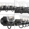 Progress Lighting, Calhoun Collection, 5-Light Vanity Light, Matte Black, Clear Glass Shades, Material: Steel - 4 of 4