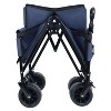 3-in-1 Convertible Folding Wagon Cart with Bench Seat & Storage - 500lbs Heavy-Duty Utility Wagon - 3 of 4