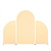 Garvee Arch Cover Set of 3 Spandex Fitted Wedding Arch Cover, Fitted Round Top And Half Moon Arch Backdrop For Wedding Party Decor - 3 of 4