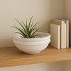 Decorative Textured Round Bowl for Coffee Table - Contemporary Centerpiece Table Decoration, Living Room, and Home Decor Accent - 6", White - 3 of 4