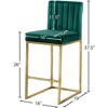 Meridian Furniture,Giselle Green Velvet Stool - 4 of 4