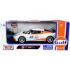 Lotus Evora GT4 #41 "Gulf Oil" Light Blue with White and Orange Stripes 1/24 Diecast Model Car by Motormax - 3 of 3