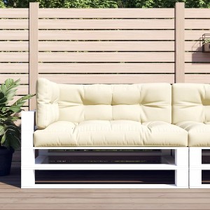 vidaXL Pallet Cushions 3 pcs Cream Fabric - 1 of 4