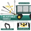 Garden Wagon Carts On Wheels, 550 Lbs Capacity Heavy Duty Steel Utility Wagons Yard Carts with All Terrain Tires & Removable Sides for Lawn Garden - 4 of 4
