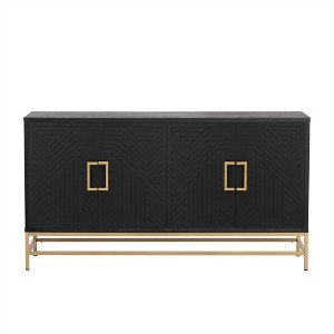 OUTSUPPLY Retro Sideboard Buffet Cabinet with Adjustable Shelves, Metal Handles & Legs for Kitchen, Dining & Living Room - 1 of 4