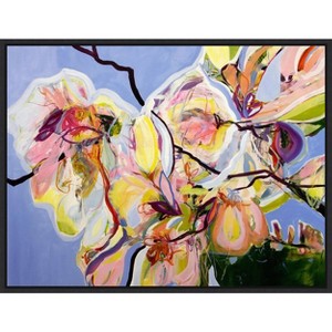 Amanti Art Cool Spring Blues with Magnolia by Kati Bujna Canvas Wall Art Print Framed 24 x 18-in. - 1 of 4