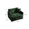41.4" Deep Seat Chenille Armchair, Oversized Upholstered Reading Chair with Cushion for Living Room Bedroom-3irtyhousy - 4 of 4