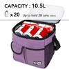 Tirrinia Large Lunch Bag for Women Men, 10.5L Insulated Leakproof Thermal Reusable Lunch Cooler Tote Bag with Front Pockets - 2 of 4