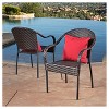 Christopher Knight Home Sunset Outdoor - Sillas de mimbre de tejido  apretado, juego de 2 piezas, multicolor