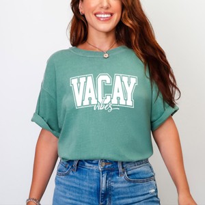 Simply Sage Market Varsity Vacay Vibes Garment Dyed Tee - 1 of 4