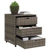 Garden Storage Cabinet PE rattan, Powder-coated steel  vidaXL - 4 of 4
