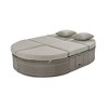 Nestfair Wicker Outdoor Patio Day Bed with Adjustable Backrests and Cushions Gray - 3 of 4