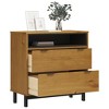 vidaXL Drawer Cabinet FLAM 31.5 in.x15.7 in.x31.5 in. Solid Wood Pine - 3 of 4