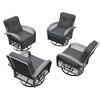 UPHA Wicker Outdoor Rocking & Swivel Chair 4-Piece Set with Cushions - 2 of 4
