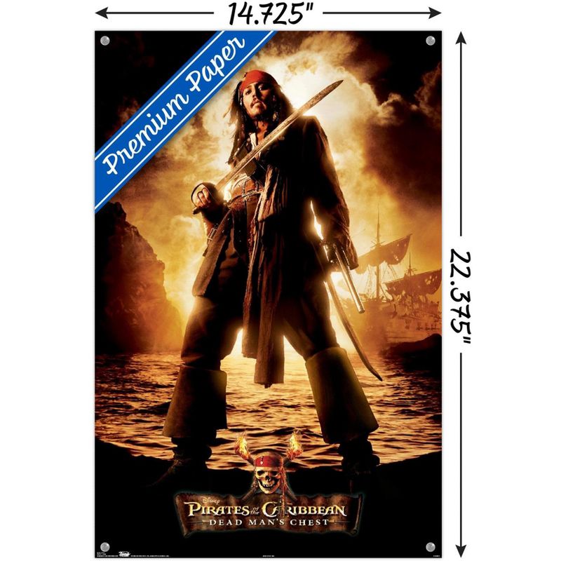 Trends International Disney Pirates of the Caribbean: Dead Man's Chest - Jack Unframed Wall Poster Prints, 3 of 7