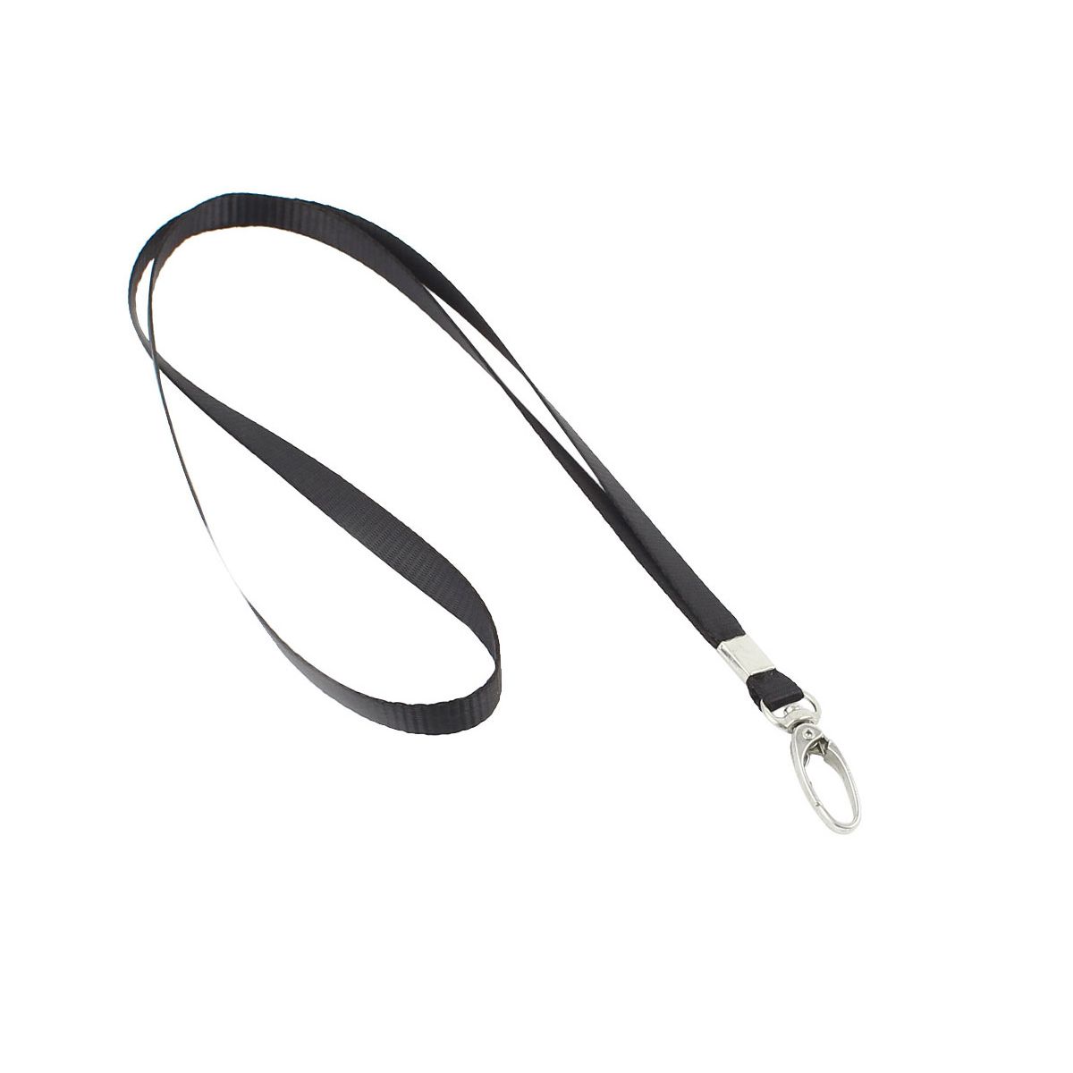 Unique Bargains Household Swivel Lobster Clasp Neck Strap Lanyard for ID Badge Holder Key Black - thumbnail 2