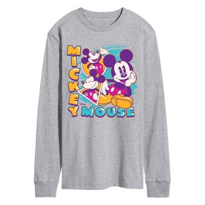 Men's - Disney - Mickey Collage Long Sleeve Graphic T-Shirt - 1 of 3
